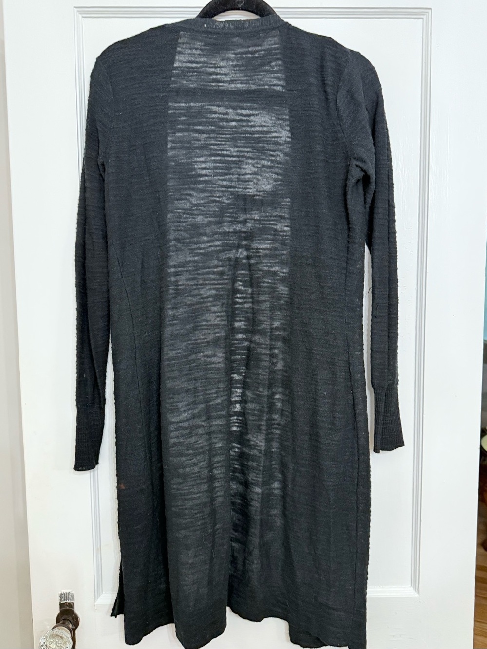 Athleta black Maven long wrap cardigan size small